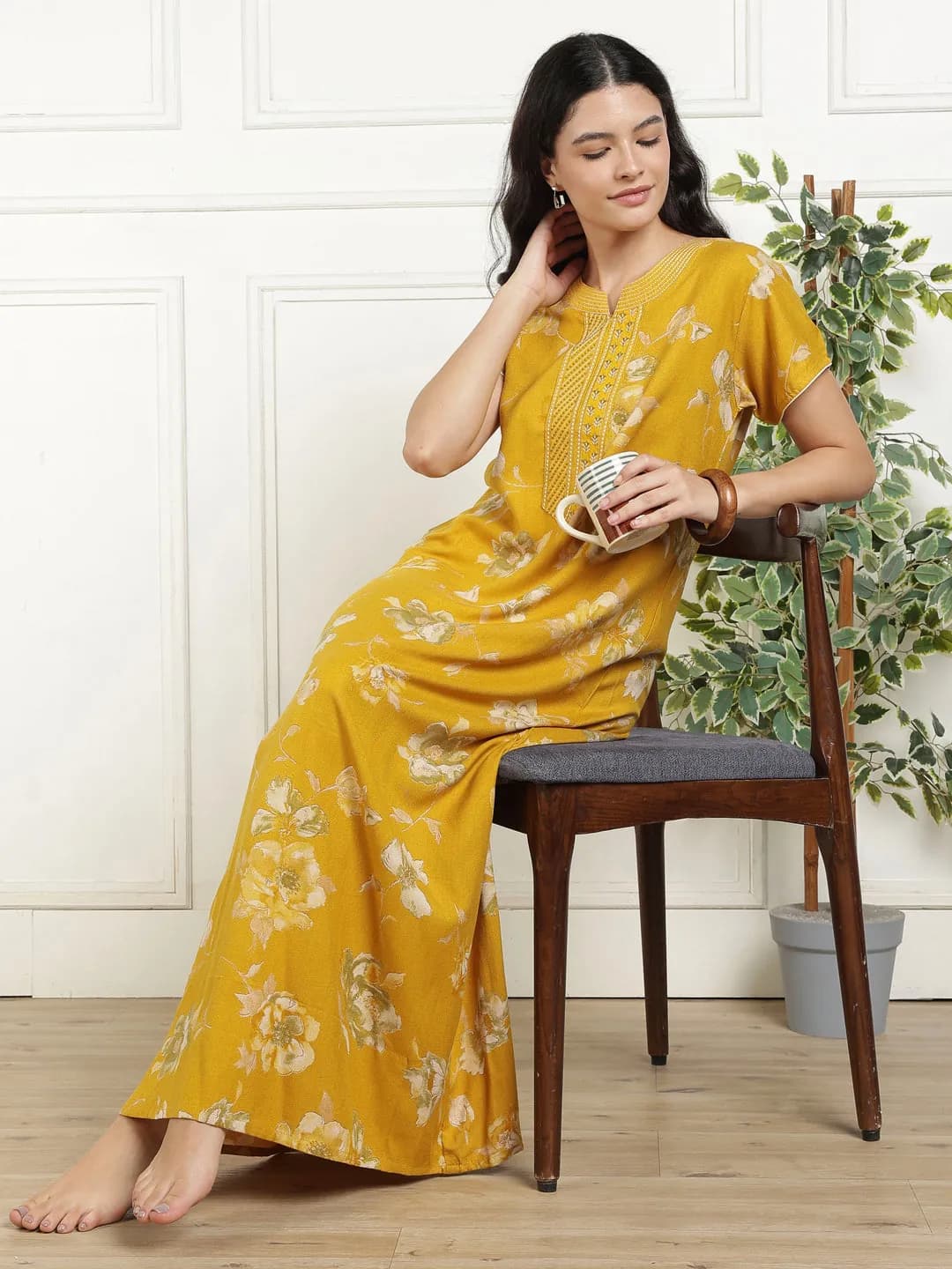 yellow_floral_nighty